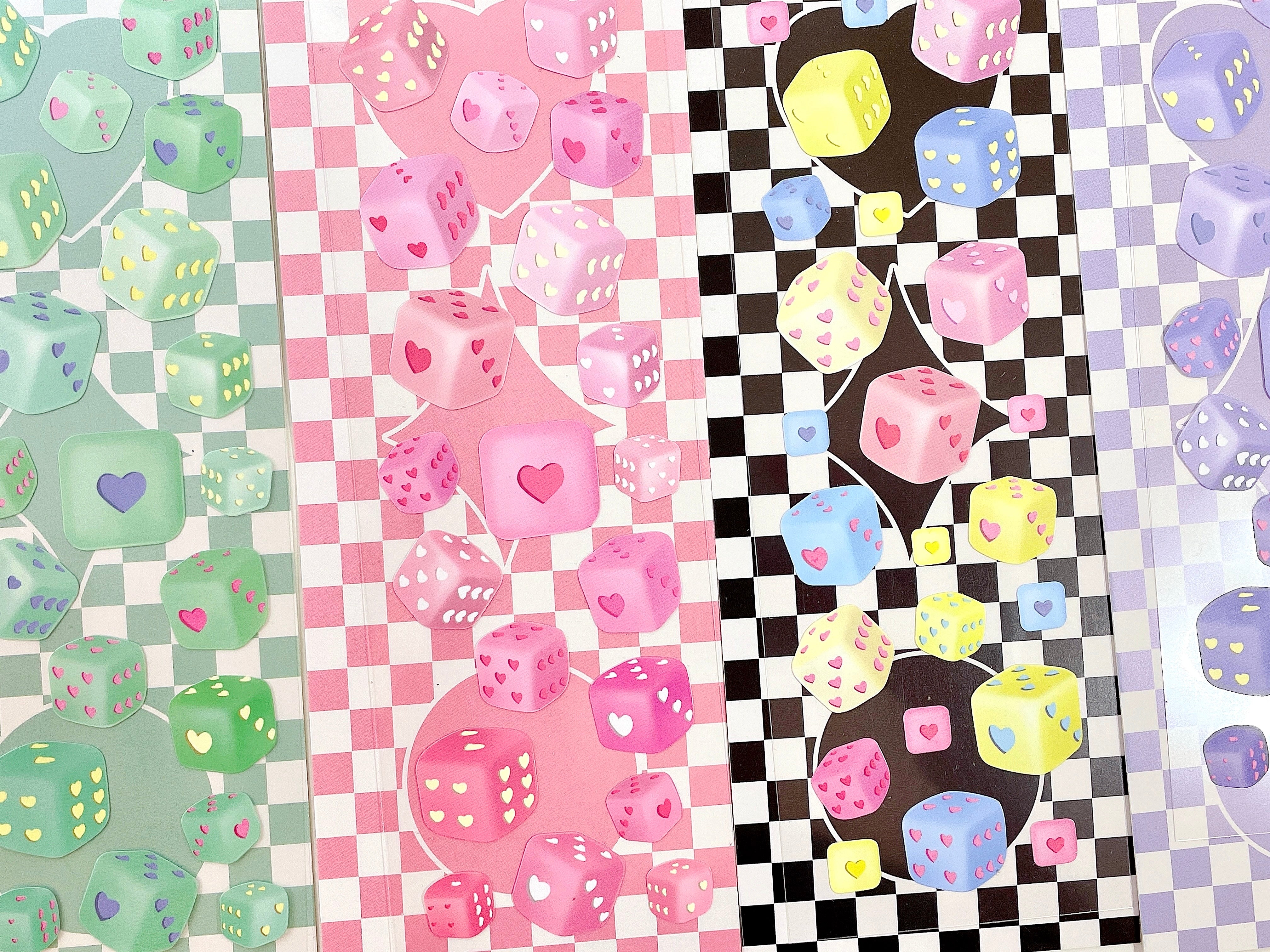 Dice sticker sheet
